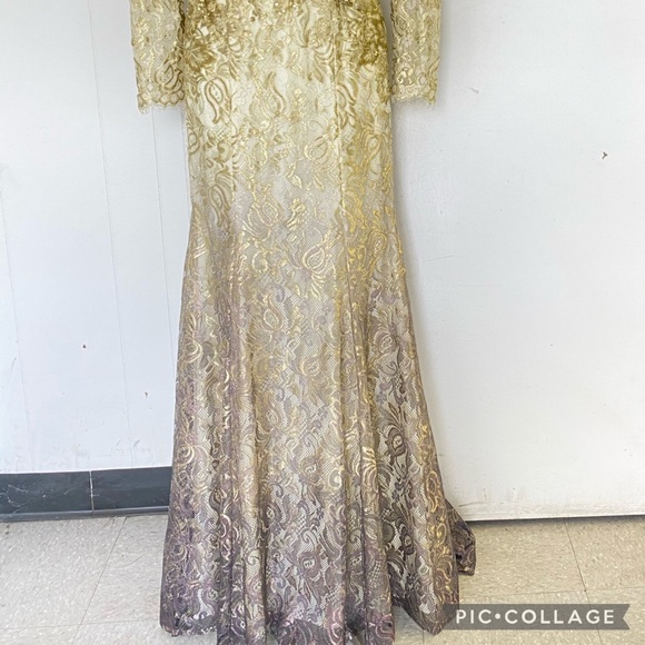 Montage by Liman long sleeves ombré lace gown - Picture 15 of 15